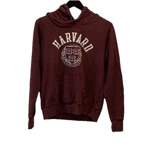 Harvard University Veritas Heritage Hooded Sweatshirt (Crimson) Red Shirt Medium